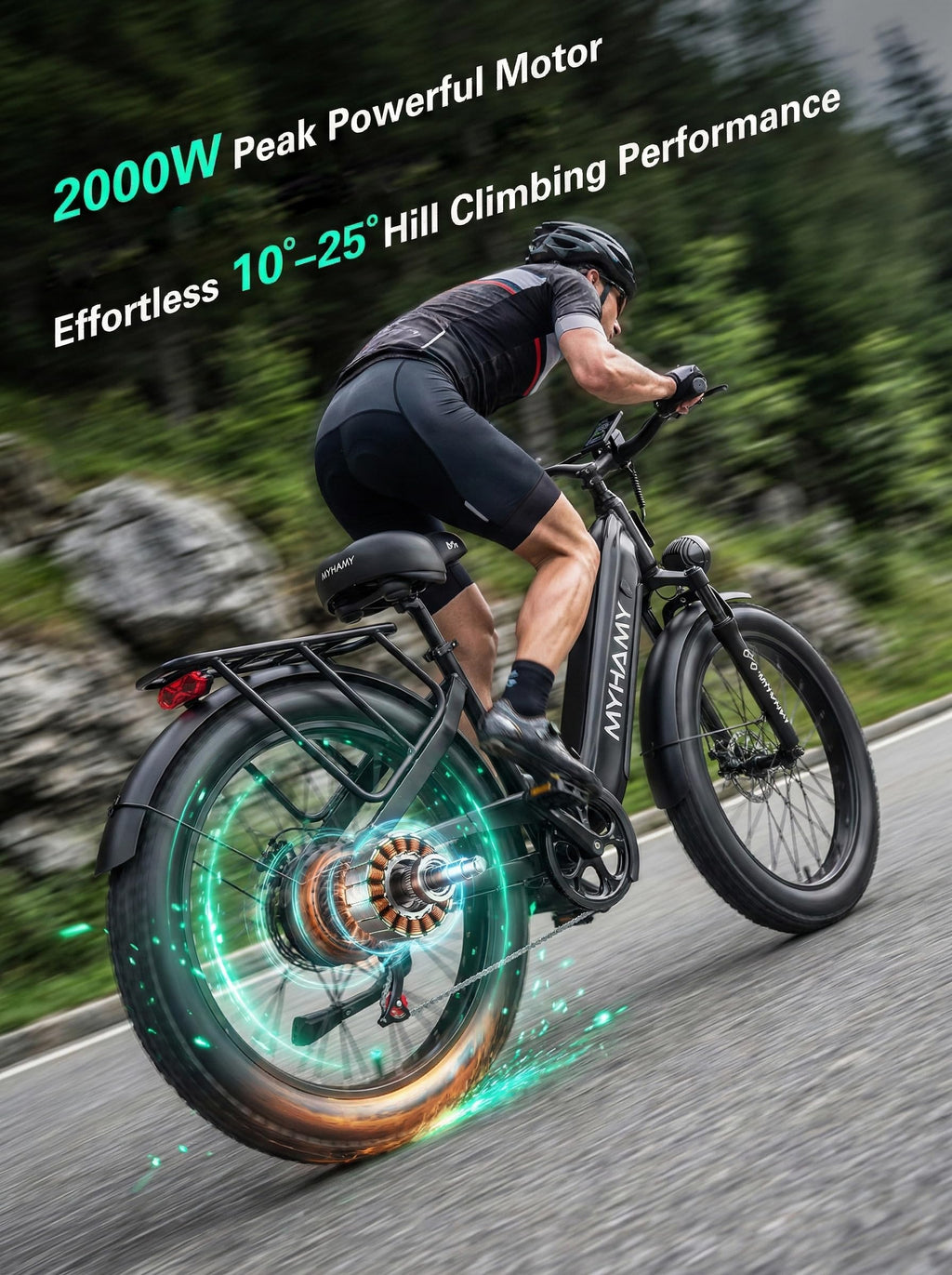 2000W Electric Bike 24 Fat Tire 48V 18Ah Step-Thru T99946