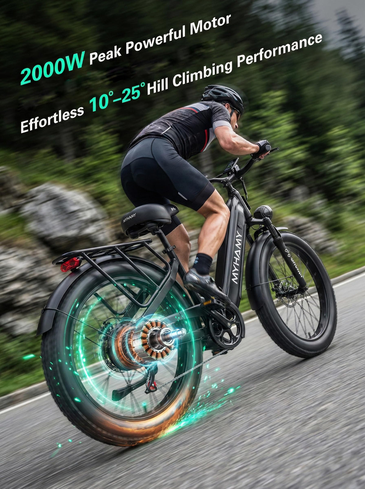 2000W Electric Bike 24 Fat Tire 48V 18Ah Step-Thru T99946