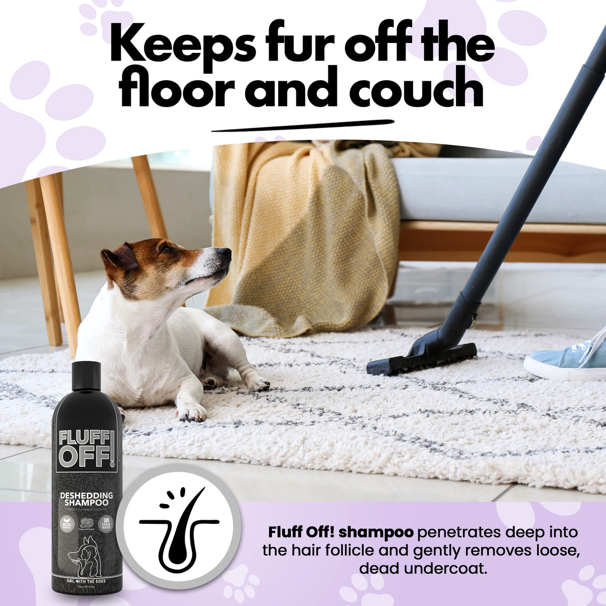 Natural Deshedding Dog & Cat Shampoo C260