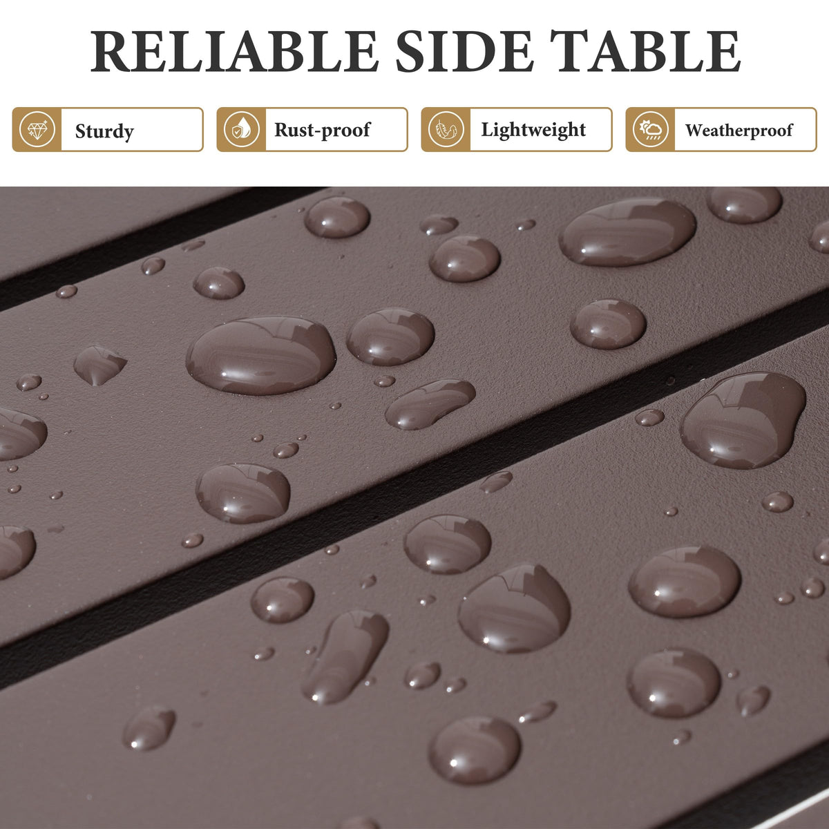 Aluminum Outdoor Side Table Set of 2 R824