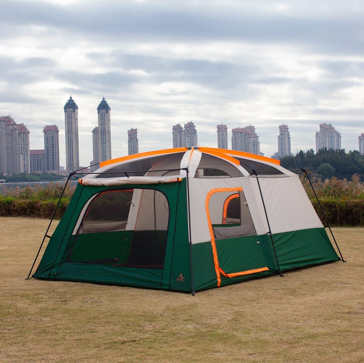 Extra Large 12-14 Person 2 Room Waterproof Double Layer Cabin Tent K958518
