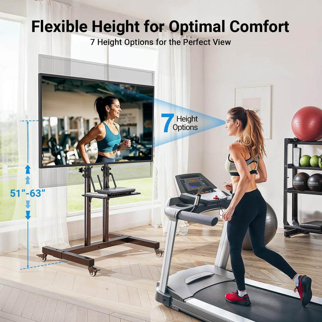 Rolling TV Stand on Wheels for 32-83 Inch Screens up to 110lbs P87497