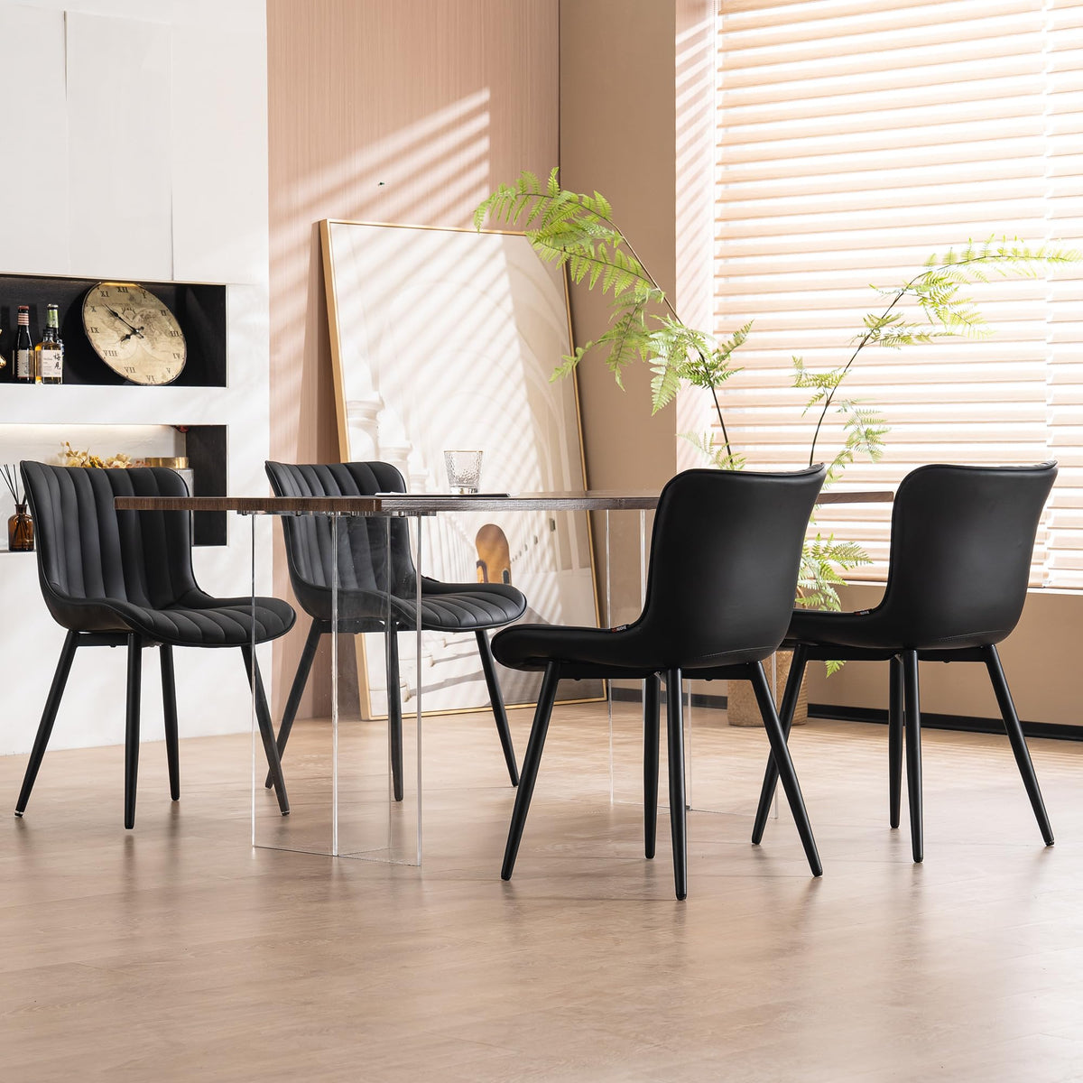Black Dining Chairs Set of 2 I182092