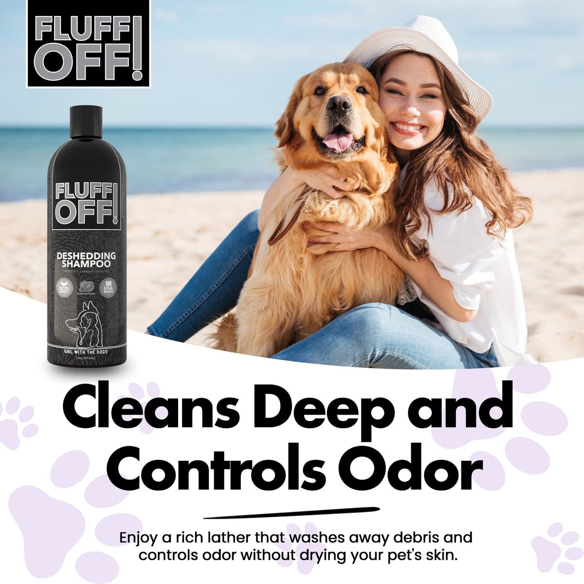 Natural Deshedding Dog & Cat Shampoo C260
