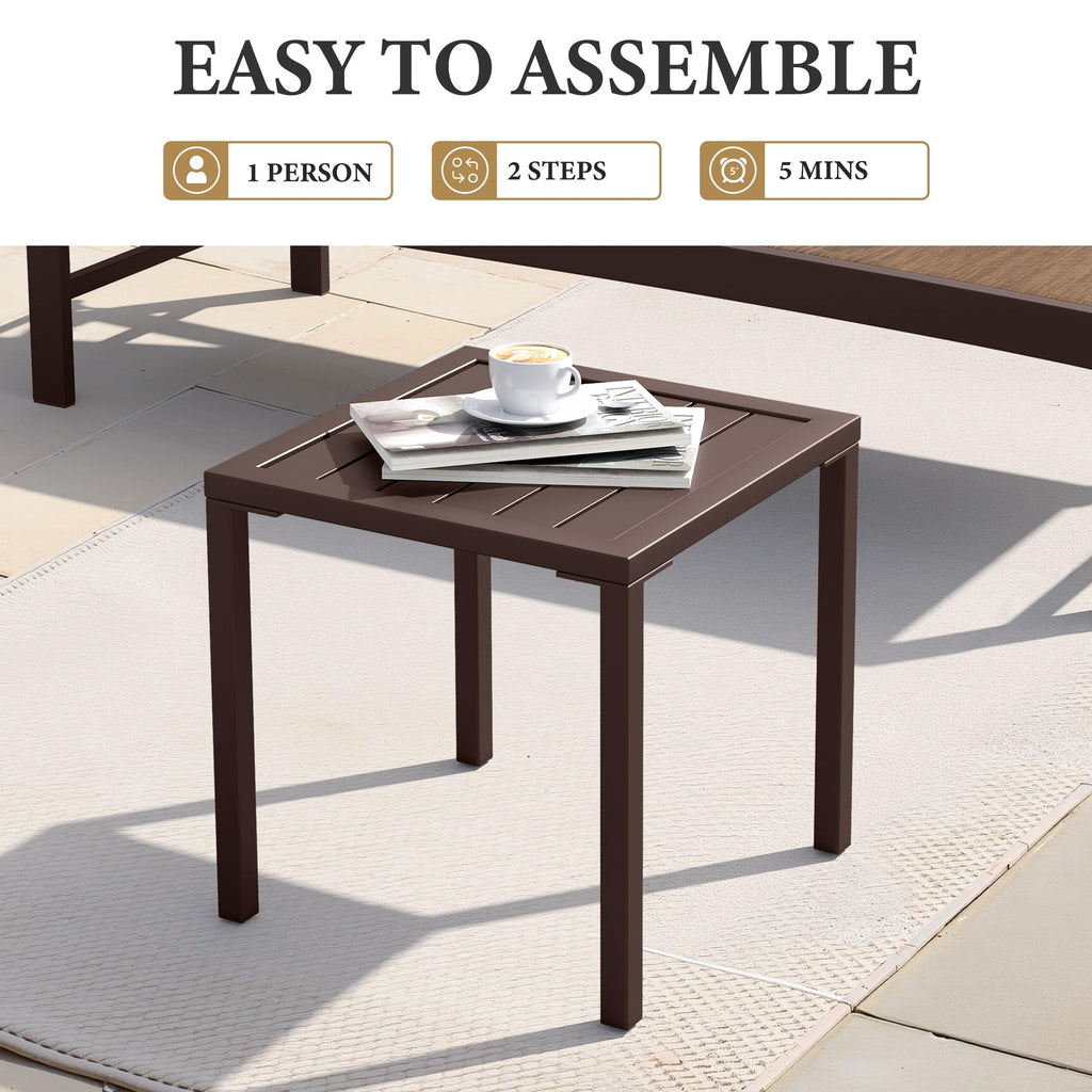 Aluminum Outdoor Side Table Set of 2 R824