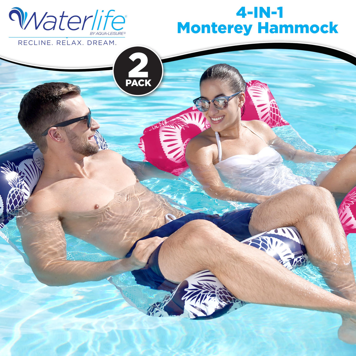 4-in-1 Inflatable Pool Hammock 4-Pack T1018