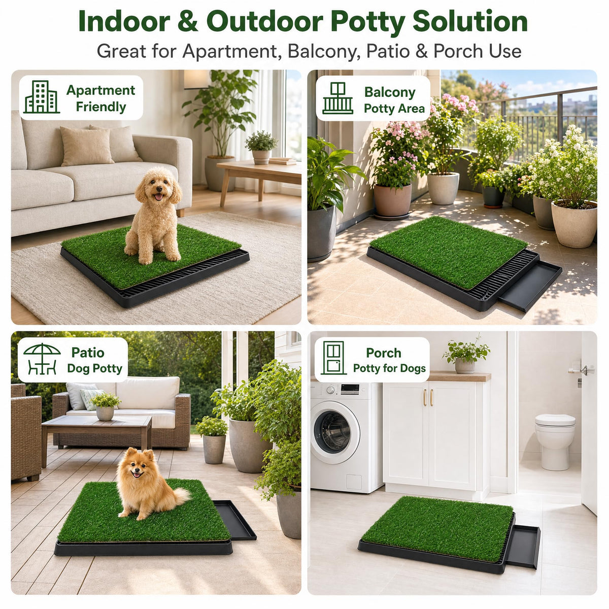 Dog Grass Pad with Tray 30 x 20 in S366