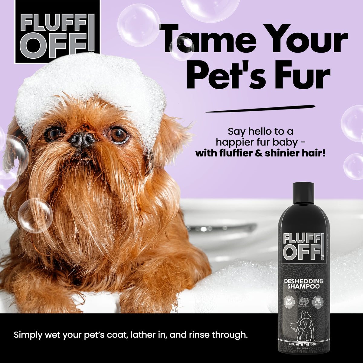 Natural Deshedding Dog & Cat Shampoo C260
