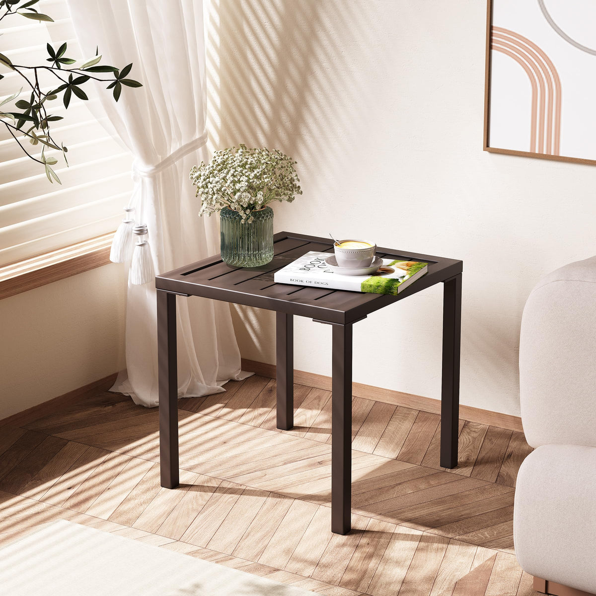 Aluminum Outdoor Side Table Set of 2 R824
