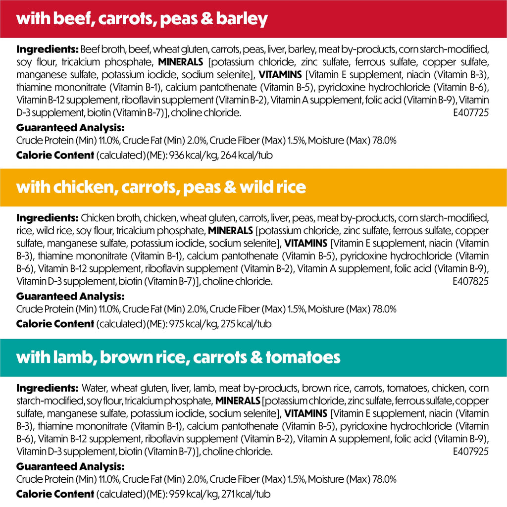 Wet Dog Food 12 10 oz Tub W82041