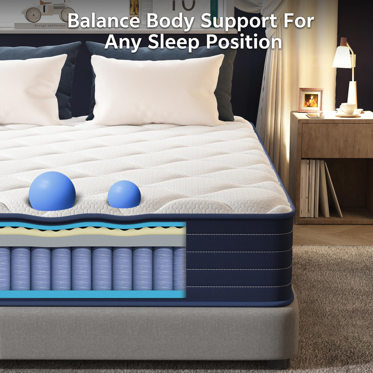 12 Inch Full Hybrid Double Mattress W5435